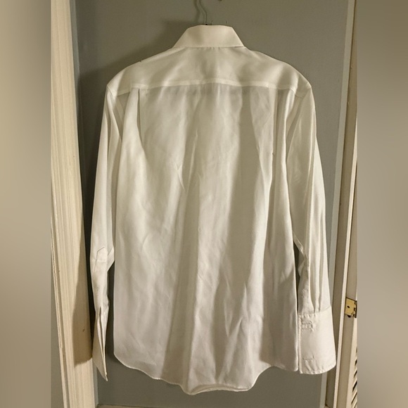 Tasso Elba White Dress Shirt Regular Fit Non-Iron Men’s 15 32/33 - Picture 6 of 8